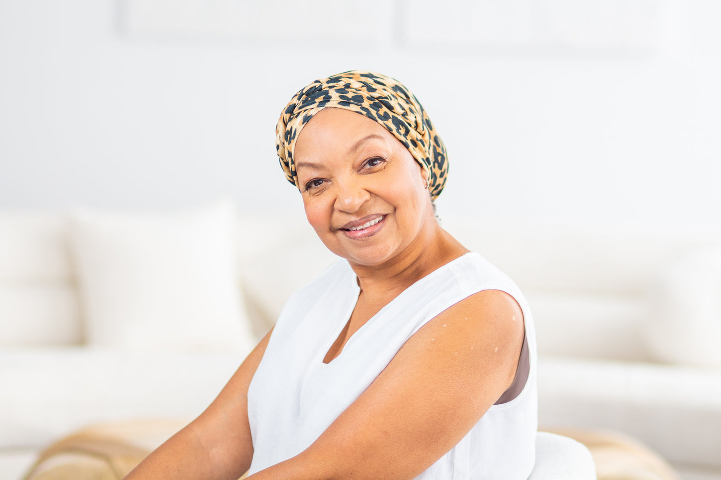 Leopard Print Braided Turban